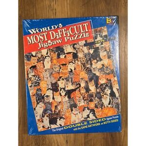 Buffalo Games Worlds Most Difficult Jigsaw Puzzle Cats Double Sided 529 Pc 1998